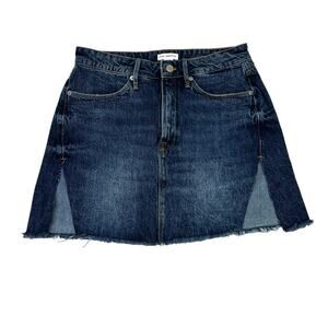Good American double slit Denim Mini jean skirt blue - 4/27